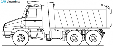 2007 Tatra Jamal T163-31 EKS 8 6x4 Truck blueprint